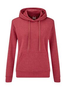 Fruit of the Loom 62-038-0 - Lady Fit Hooded Sweat Heather Red