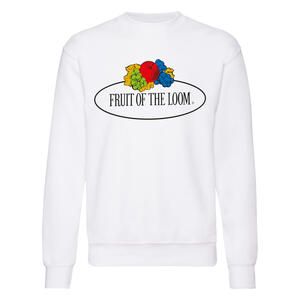 Fruit of the Loom Vintage Collection 012202A - Vintage Sweat Set In Large Logo Print White