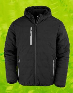Result Genuine Recycled R240X - Black Compass Padded Winter Jacket Black/Grey