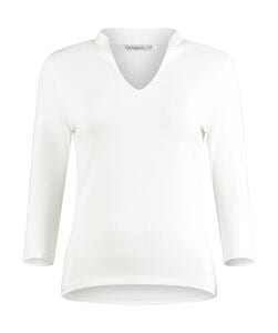 Kustom Kit KK785 - Regular Fit Mandarin Collar Top 3/4 Sleeve White