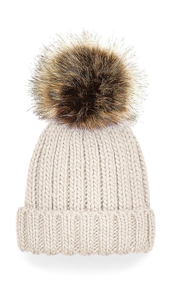 Beechfield B412a/B412b - Infant/Junior Fur Pom Pom Chunky Beanie