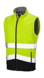 Result Safe-Guard R451X - Printable Safety Softshell Gilet Fluorescent Yellow/Black