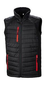 Result Genuine Recycled R238X - Compass Padded Softshell Gilet Black/Red