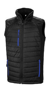 Result Genuine Recycled R238X - Compass Padded Softshell Gilet Black/Royal