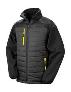 Result Genuine Recycled R237X - Compass Padded Softshell Black/Yellow