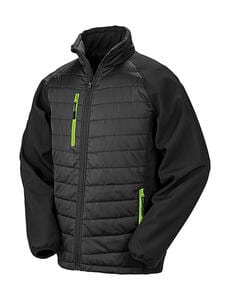 Result Genuine Recycled R237X - Compass Padded Softshell Black/Lime