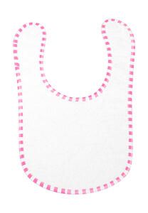 SG Accessories TO3529 - Arno Baby Bib White/Baby Pink