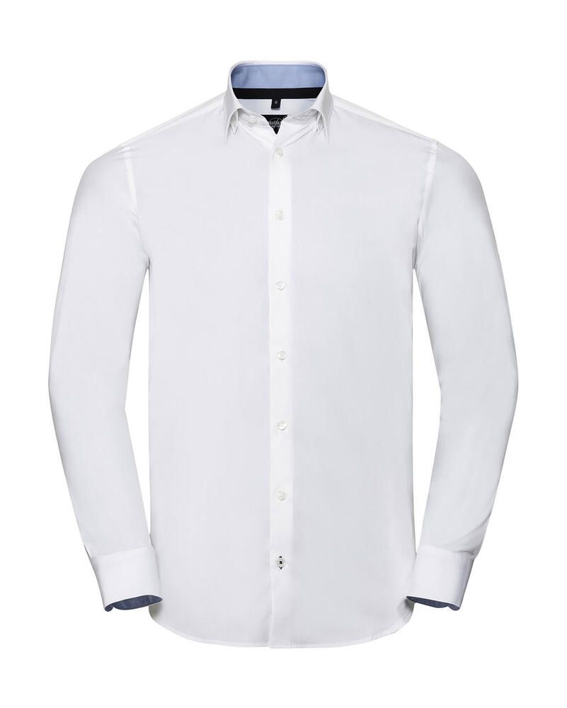 Russell Collection 0R966M0 - Men's LS Tailored Contrast Ultimate Stretch Shirt