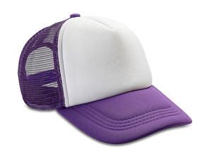 Result Headwear RC089X - Detroit ½ Mesh Truckers Cap Purple/White