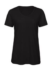 B&C TW058 - V Triblend/women T-Shirt Black