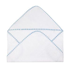 SG Accessories TO3528 - Po Hooded Baby Towel White/Baby Blue 