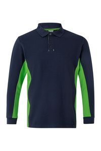Velilla 105514 - LS TWO-TONE POLO NAVY BLUE/LIME GREEN
